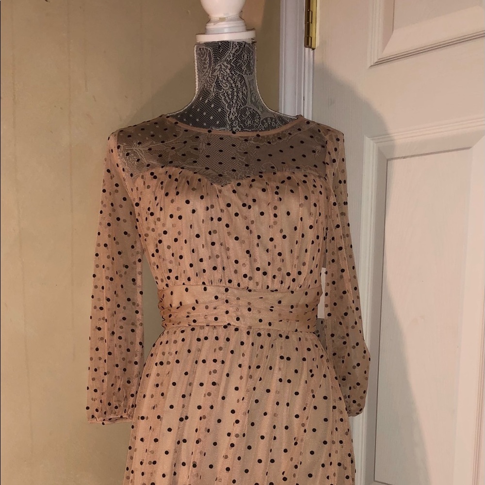 Ladies Vintage inspired Swiss dot tulle dress  size small - Picture 2 of 8